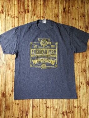 Jerzee FFA American Farm Men's XL Graphic Shirt Heather Navy Future Farmers